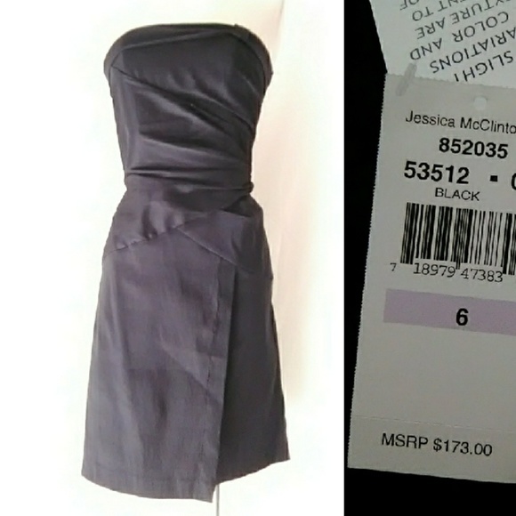 Jessica McClintock Dresses & Skirts - SALE! NWT $173 BLACK STRAPLESS DRESS size 6